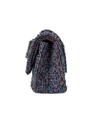 Chanel Blue Multicoloured 2.55 Reissue Tweed Quilted Double Flap Bag