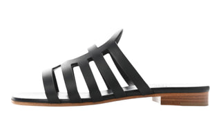 Hermes Black Calfskin Camelia Sandals