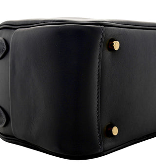 Hermès Mini Lindy 20 Noir Swift Leather With GHW