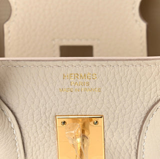 Hermès Birkin 25 Craie Retourne Togo Leather In GHW
