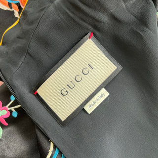 Gucci AW16 Silk Embroidered Dress