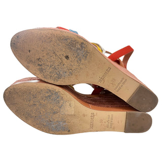 Hermès Wedges Amalfi Strappy Multicolour Wedges