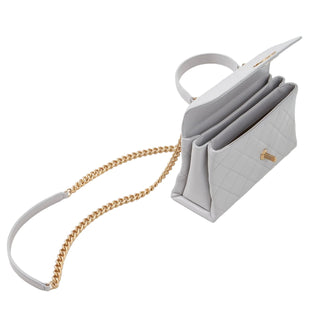 Chanel Grey Lambskin Leather Ghw Treddy CC Trendy Bag