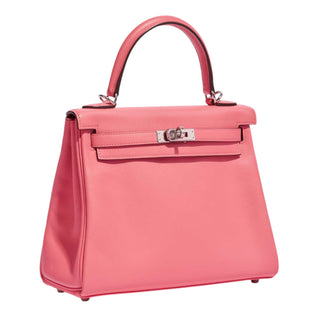 Hermès Kelly 25 Rose Azalée Swift Leather With Palladium Hardware