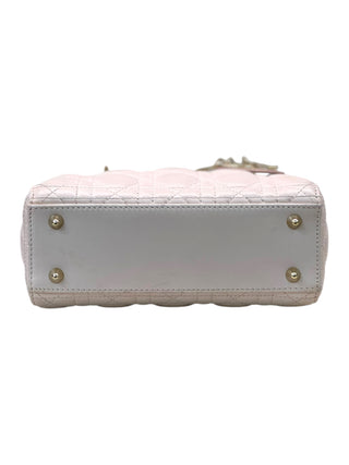 Christian Dior Baby Pink Lambskin Cannage Small Lady Dior Bag