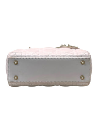 Christian Dior Baby Pink Lambskin Cannage Small Lady Dior Bag