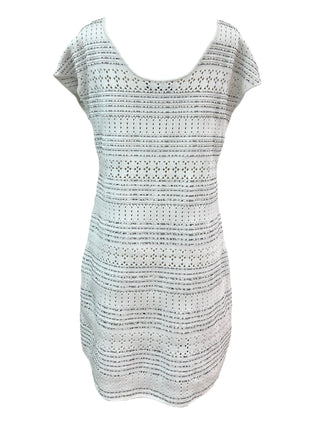 Chanel White Scalloped Eyelet Lace Dress With Pockets