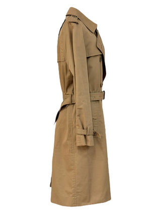 Gucci Beige Cat Embroidered Trench Coat