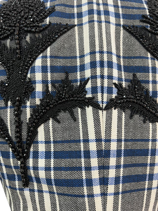 Alexander Mcqueen Wool Grey Sequinned Blazer & Skirt Set