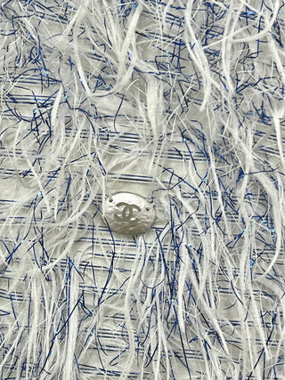 Chanel Metallic Feather Like Tweed Dress