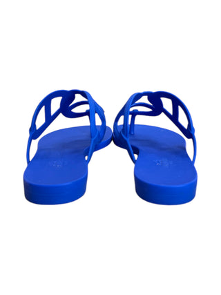 Hermes Electric Blue Aloha Jelly Sandals