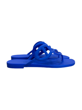 Hermes Electric Blue Aloha Jelly Sandals