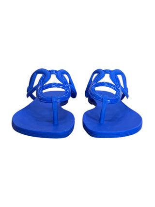 Hermes Electric Blue Aloha Jelly Sandals