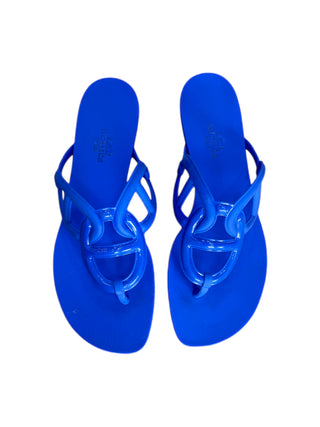 Hermes Electric Blue Aloha Jelly Sandals