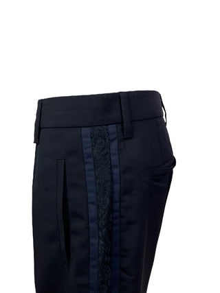 Prada Lace Side Panel Fitted Trousers