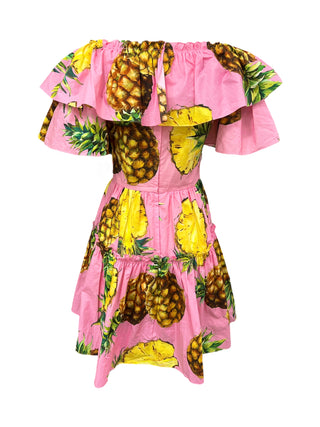 dolce and gabbana pink pineapple dress Luxury fashion & independent designers