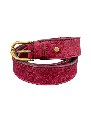 Louis Vuitton Monogram Pattern Empreinte Leather Belt