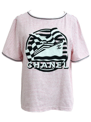 Chanel Pink La Pausa Striped Riviera Tee