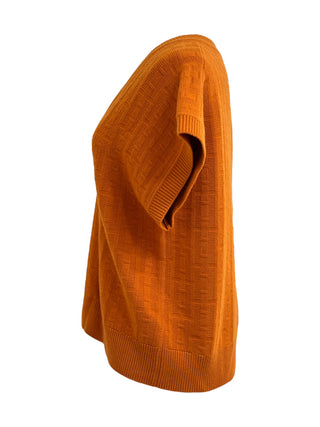 Hermès Orange Solar Weave H Monogram Top