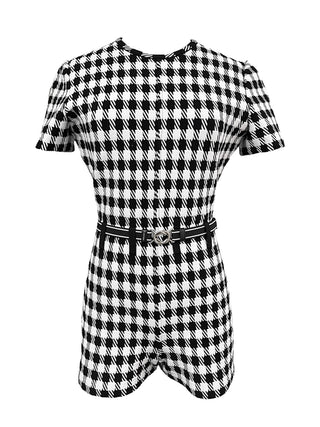 Alaïa Checked Jacquard Playsuit