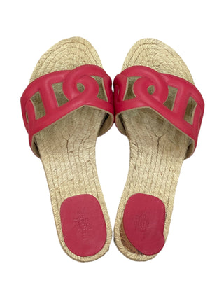 Hermes Rosa Framboise Nappa Famosa Espadrille Sandals