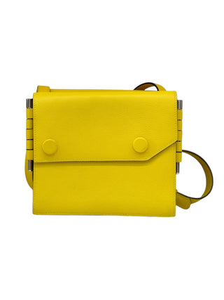 Hermès Twins Jaune Citron Shoulder Bag With PHW