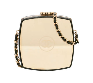 Chanel Black CC Makeup-Up Box Clutch With Chain Crossbody Bag
