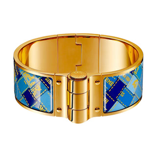 Hermes Yellow Gold Bolduc Au Carre Hinged Bracelet