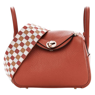 Hermès Cuivre Clemence Mini Lindy 20 Palladium Hardware With PHW