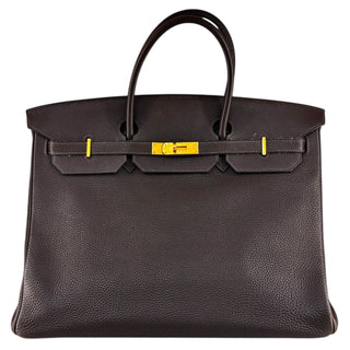 Hermès Birkin 40 In Dark Chocolate Togo Leather With Gold Hardware