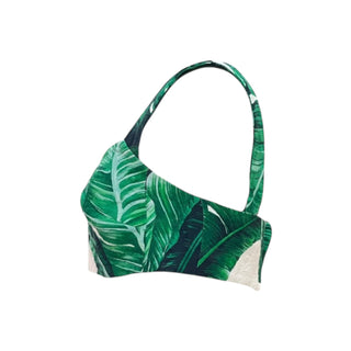 Dolce & Gabbana Banana Leaf Print Jacquard Bra Top