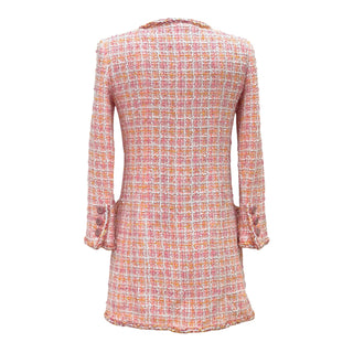 Chanel Pink & Orange Tweed Evening Jacket with Sequin Detailing