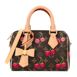 Louis Vuitton x Takashi Murakami Monogram Cerises Speedy Bandouliere 20 Bag
