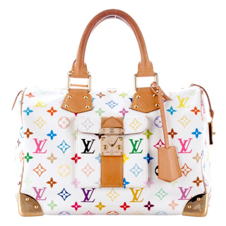 Louis Vuitton White Monogram Multicolour Speedy 30 Bag