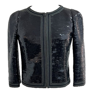 Chanel Black Sequin Embellished Evening Jacket