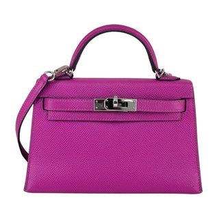 Hermes Epsom Mini Kelly Sellier 20 Magnolia With Palladium Hardware