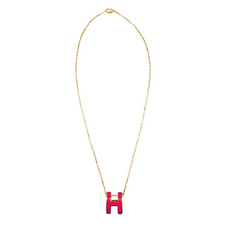 Hermes Pop H Rose Extreme Gold Plated Necklace