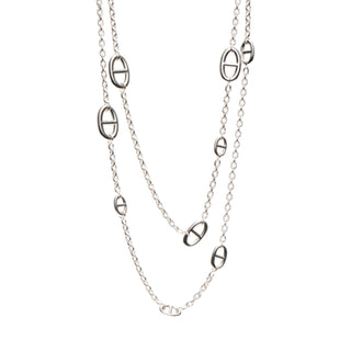 Hermès Sterling Silver 120cm Farandole Necklace