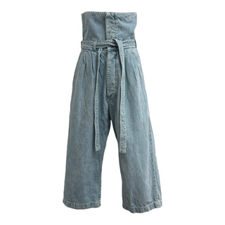 Loewe High-Waisted Belted Wide-Leg Denim Trousers
