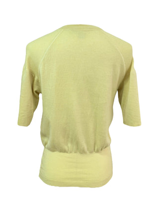 Louis Vuitton Light Yellow Knit Short Sleeves Top