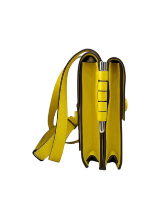 Hermès Twins Jaune Citron Shoulder Bag With PHW