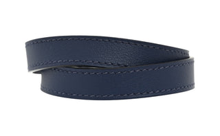 Hermes Blue Saphir Swift Kelly Double Tour Bracelet With PHW