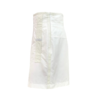 Hermes White High-Waisted Cotton Shorts with Belt