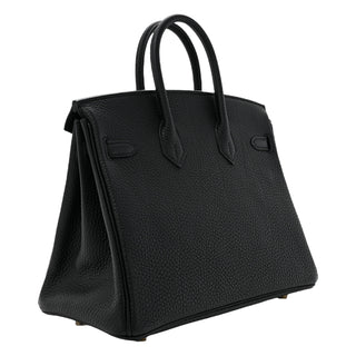 Hermès Birkin 25 Noir Togo Leather With Gold Hardware