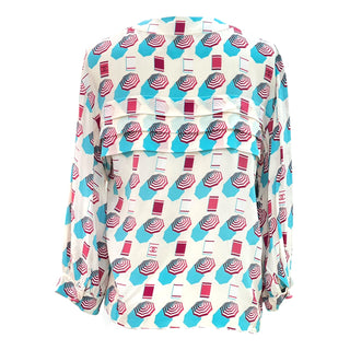 Chanel Beach Series Multicolour Print Silk Blouse