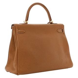 Hermès Kelly 35 Togo Leather In Gold With Gold Hardware
