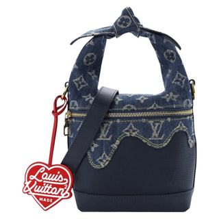 Louis Vuitton x Nigo Blue Taurillon Monogram Denim Japanese Cruiser Bag