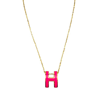 Hermes Pop H Rose Extreme Gold Plated Necklace