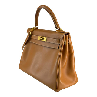 Hermès Kelly 28 Gold Gulliver Leather Bag with Gold Hardware