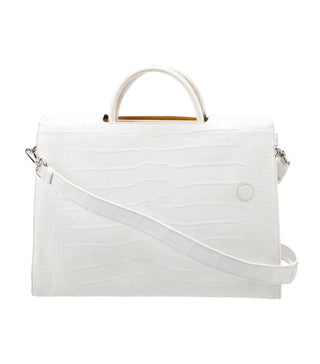 Christian Dior White Alligator Large Diorever Bag